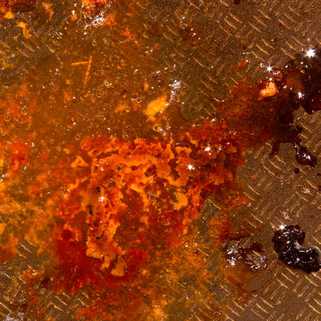 Texture in oil and fat after eating.Greasy dirty oil surface.の写真素材