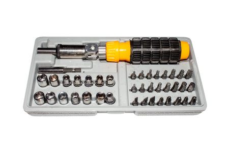 Multifunctional screwdriver in the suitcase.
