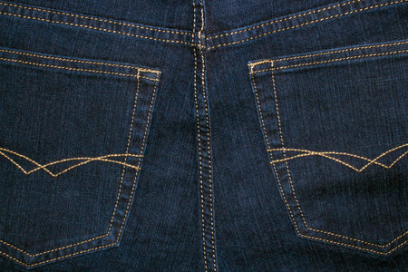 Blue denim texture.Denim blue background.Blue jeans.Stretch jeans.Men's jeans.の写真素材
