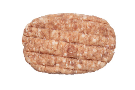 Raw pork sausage isolated on white background. Clipping path included.の写真素材