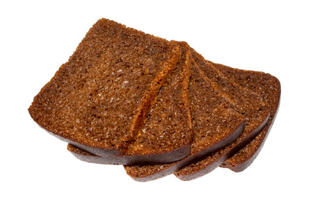 Bread made from sprouted grain on sourdough.Whole-grain, yeast-free bread.Rye bread brick.A piece of bread background.の写真素材