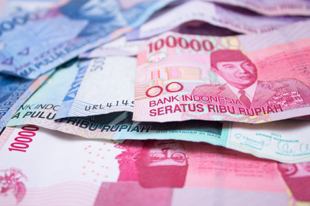 Different rupiah banknotes from Indonesiaの写真素材