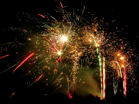 wide-branching fireworkの写真素材