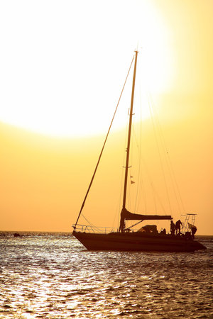 Sailboat at sunset
