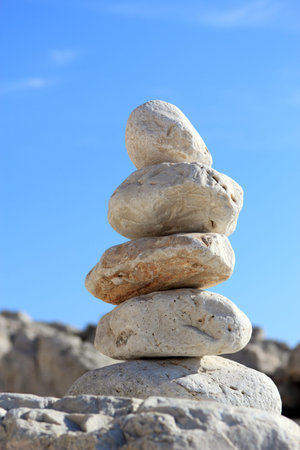 A pile of stacked stones