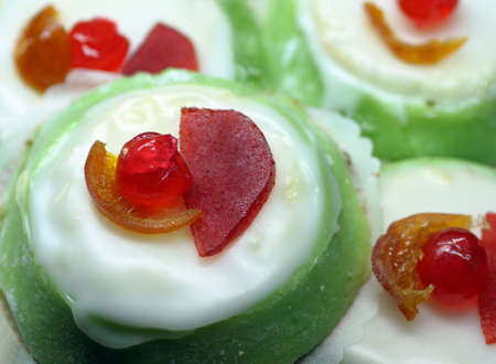 Cassatine ricotta typical sicilian cakesの写真素材