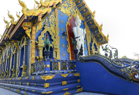 Standing buddha stature at Rong Sue Ten Temple in Chiang rai, Thailandの写真素材