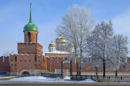 Tula kremlin winter frost Russia Treesの写真素材