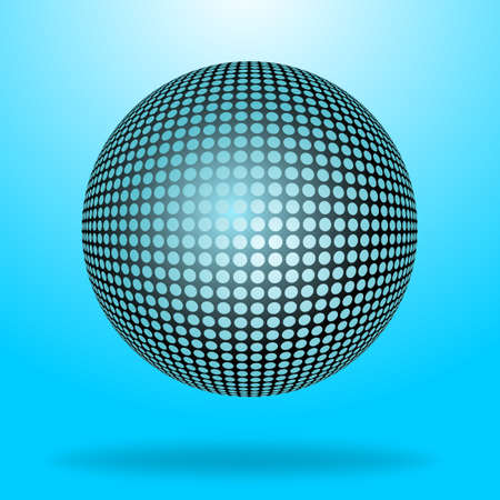 halftone sphereのイラスト素材