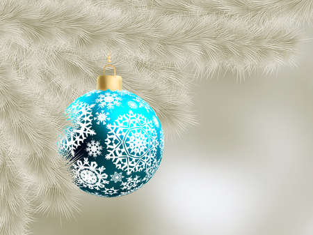 Neutral color card christmas-tree and decoration ball.の写真素材