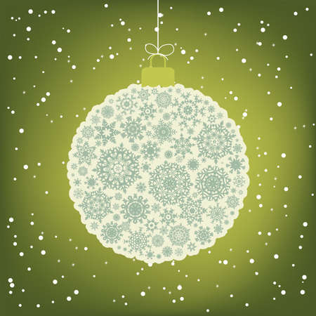 Retro template - Beautiful Christmas ball illustration.のイラスト素材
