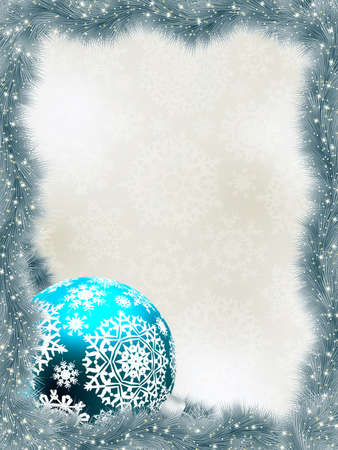 Elegant christmas with snowflakes tree branches. EPS 8 vector file includedのイラスト素材