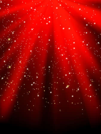 Stars on red striped background. Festive pattern great for winter or christmas themes. EPS8のイラスト素材