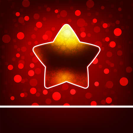 Christmas star made from snowflakes on Gold background. EPS8のイラスト素材