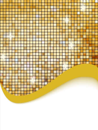 Golden mosaic vector background. EPS 8 vector file includedのイラスト素材