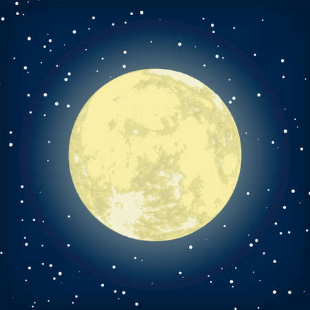 image of moon in the night. のイラスト素材