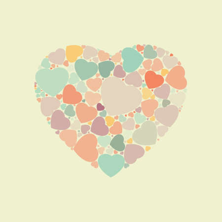 Abstract vintage heart background. EPS8のイラスト素材