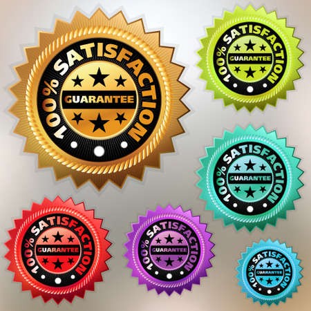 multicolor satisfaction labels set. EPS8のイラスト素材