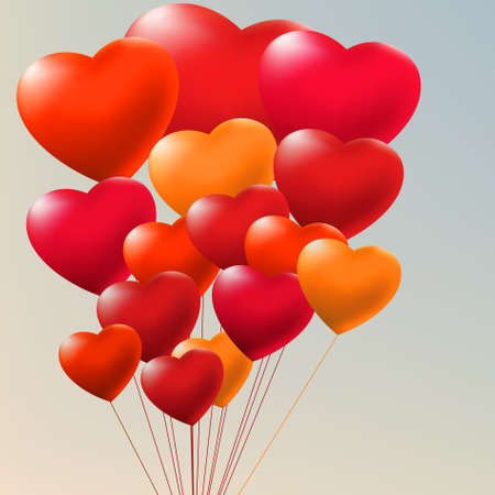 Copula of red gel balloons. EPS 8のイラスト素材