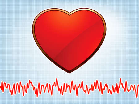 Heart and heartbeat symbol. EPS 8のイラスト素材