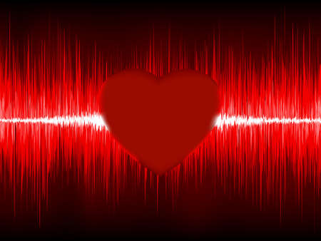 Abstract Heart cardiogram.  のイラスト素材