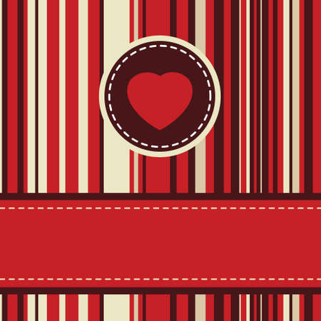 Lovely stripy card 70s retro template. のイラスト素材