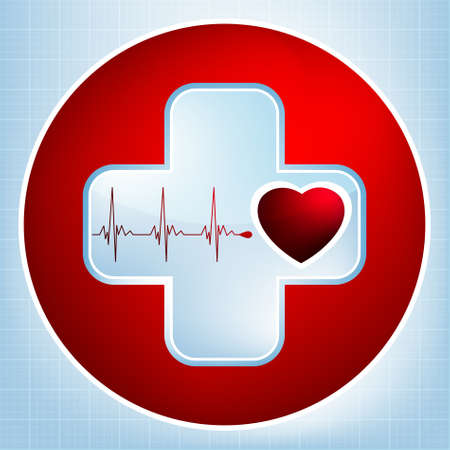 Vector normal ecg red background, heartbeat. Great for scientific, medical purposes. EPS 8 vector file included のイラスト素材