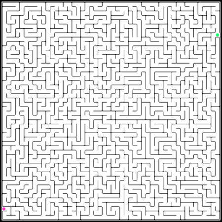Vector illustration of perfect maze. EPS 8 vector file included のイラスト素材
