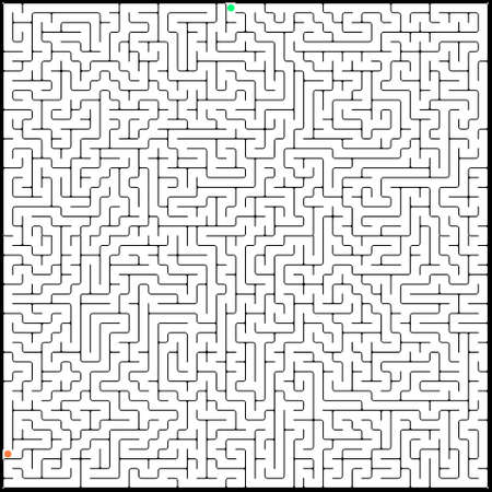 Vector illustration of perfect maze. EPS 8 vector file includedのイラスト素材