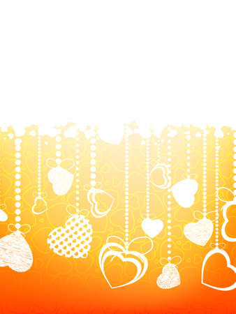 Valentin`s Day card with heart and copy space. のイラスト素材