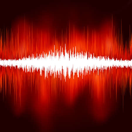 Sound waves on black background. EPS 8 vector file includedのイラスト素材