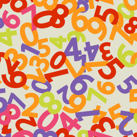 Abstract Colorful Background with numbers.