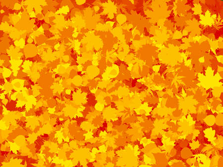 Colorful warm Autumn leaf pattern background. EPS 8 vector file includedのイラスト素材