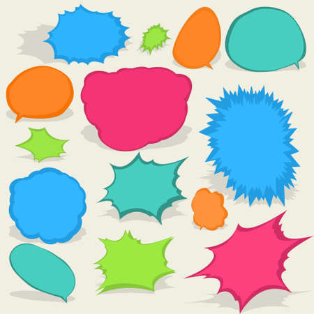Colorful collection of different Speech Bubbles Background. EPS8. To see similar visit my portfolioのイラスト素材