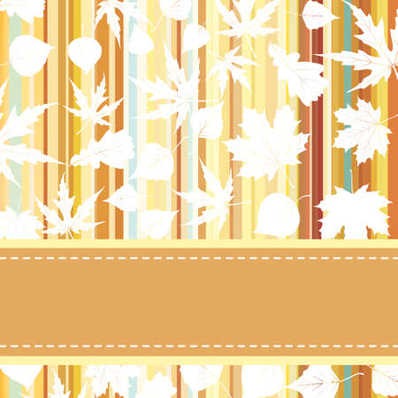 Retro pattern with autumn leafs.のイラスト素材