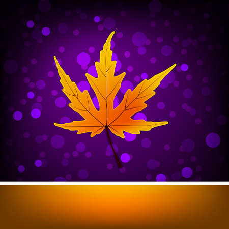 Card with autumn maple leaf template.のイラスト素材