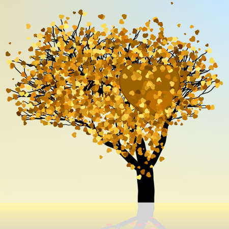 Heart and love design in gold colors. のイラスト素材