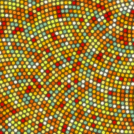 Abstract rounded pixel points mosaic background. のイラスト素材