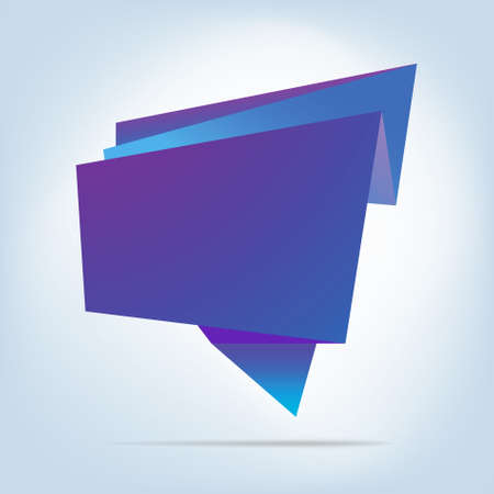 Abstract origami speech bubbleのイラスト素材