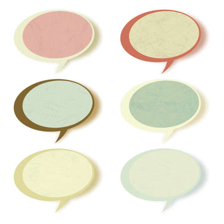 Retro speech bubbles set with copy space. EPS 8 vector file includedの写真素材