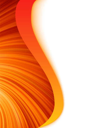 Orange red and white abstract wave burst. のイラスト素材