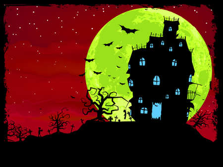 Halloween poster with zombie background. EPS 8 vector file includedのイラスト素材