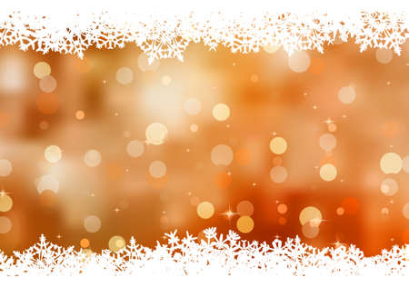 Orange background with snowflakes. EPS 8 vector file includedのイラスト素材