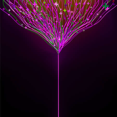 Futuristic abstract glowing background resembling motion blurred neon light curves. EPS 8 vector file includedのイラスト素材