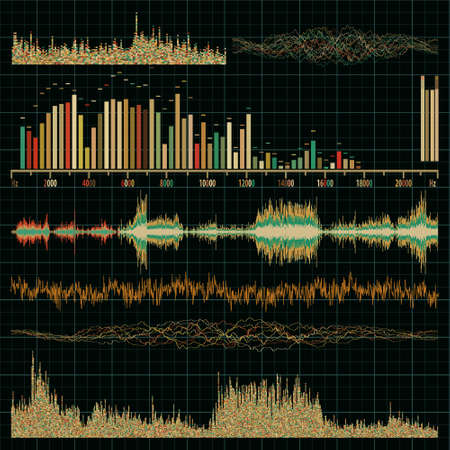 Sound waves set. Music background. EPS 8 vector file includedの写真素材