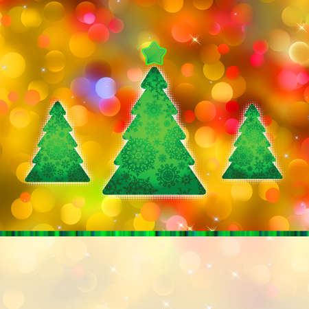 Colorful Christmas background and defocused lights. EPS 8 vector file includedのイラスト素材