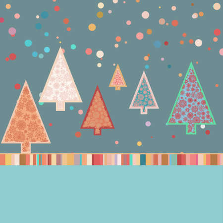 Retro Christmas Card Template.の写真素材