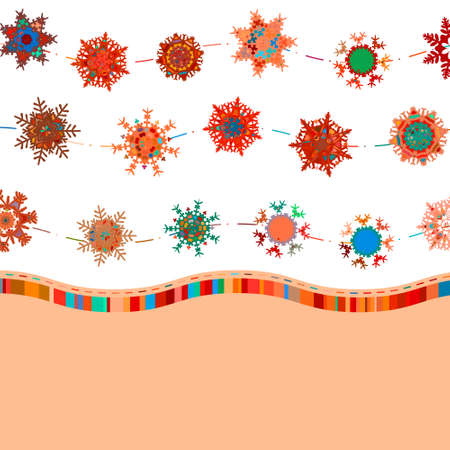 Vintage merry christmas and happy new year. のイラスト素材