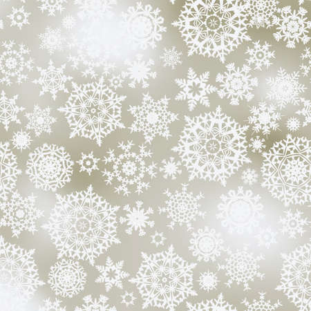 Light elegant Christmas background with white snowflakes. のイラスト素材