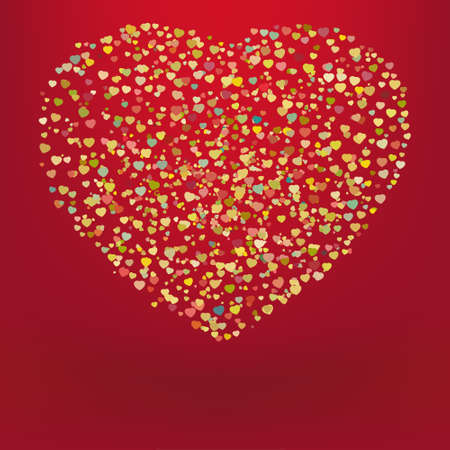 Beautiful colorful heart shape background. EPS 8 vector file includedのイラスト素材